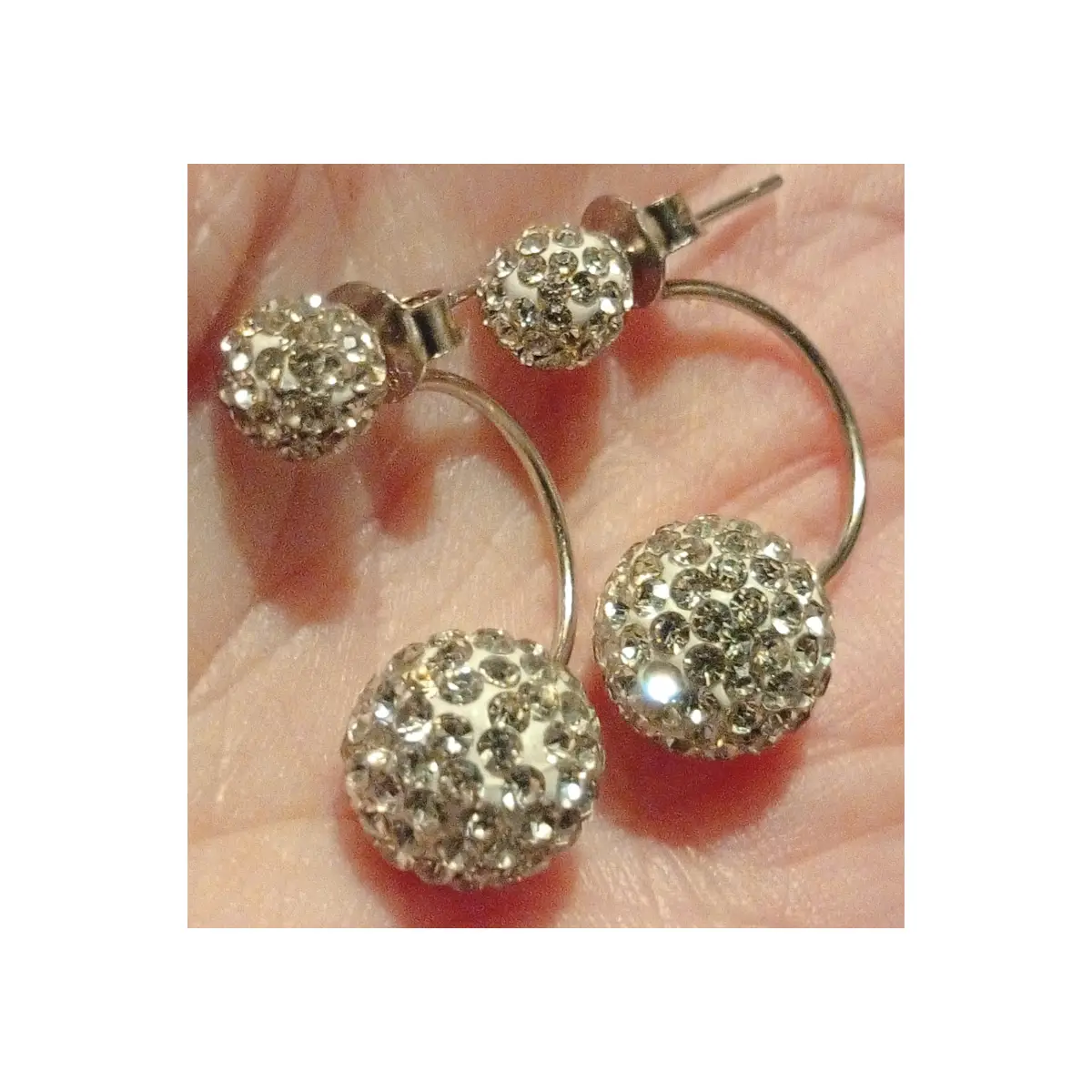 Silver 925 stamped wraparound design earrings. Boxed.