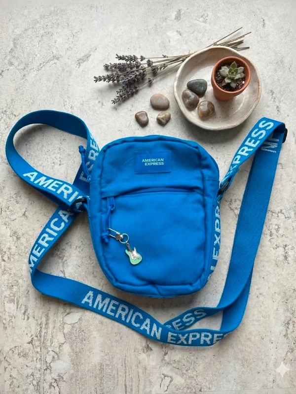 American Express Blue Crossbody Bag Brand New
