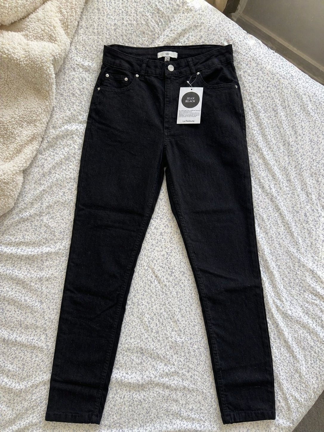 La Redoute Black Skinny Jeans Size 38 UK 10 High Waist Stretch Denim NEW