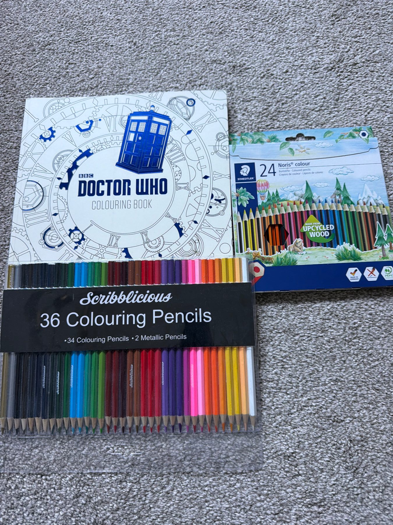 Dr Who Colouring Book and Pencils
