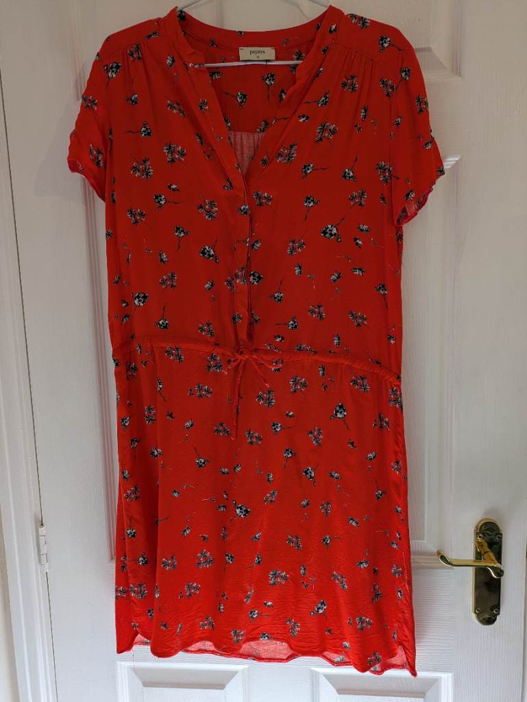 Papaya Red Short Dress Size 12