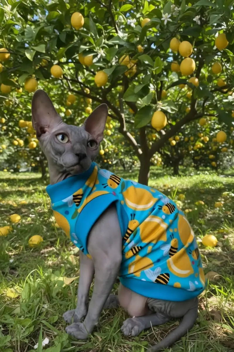 Lemons Sphynx Cat Top M