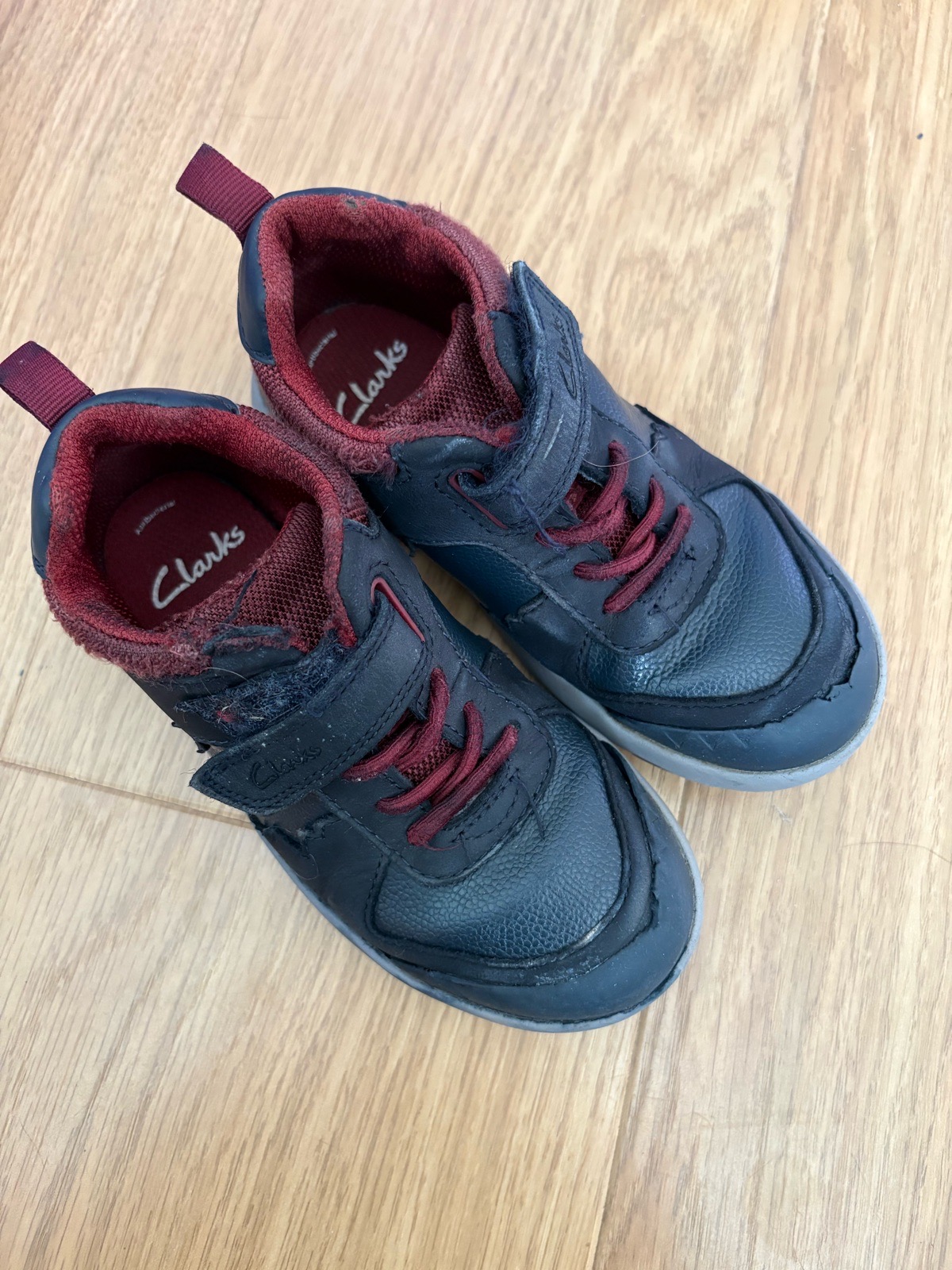 Navy and burgundy boots size 10.5G