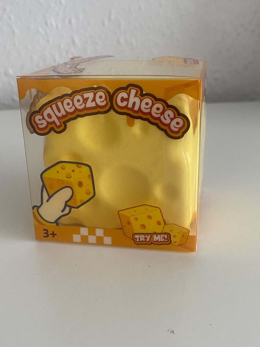 Squishy cheese 7cm square slow rising cheese fidget toy