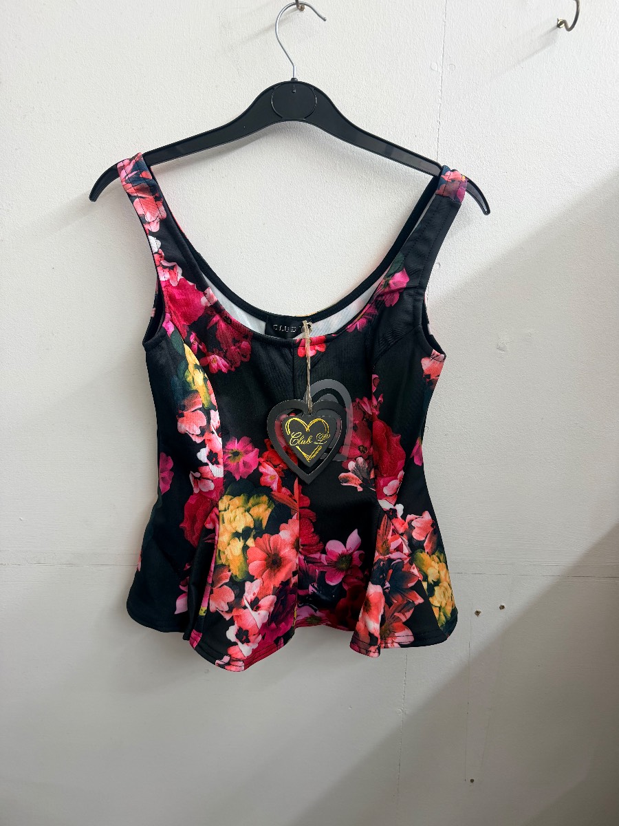Ladies short flower top