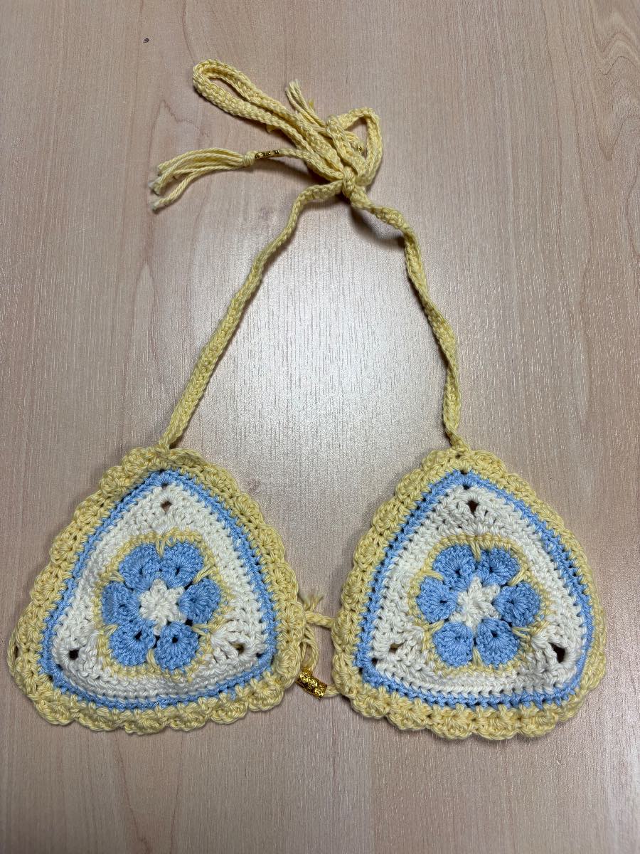 Beautiful handmade ladies size A/B crochet bikini top