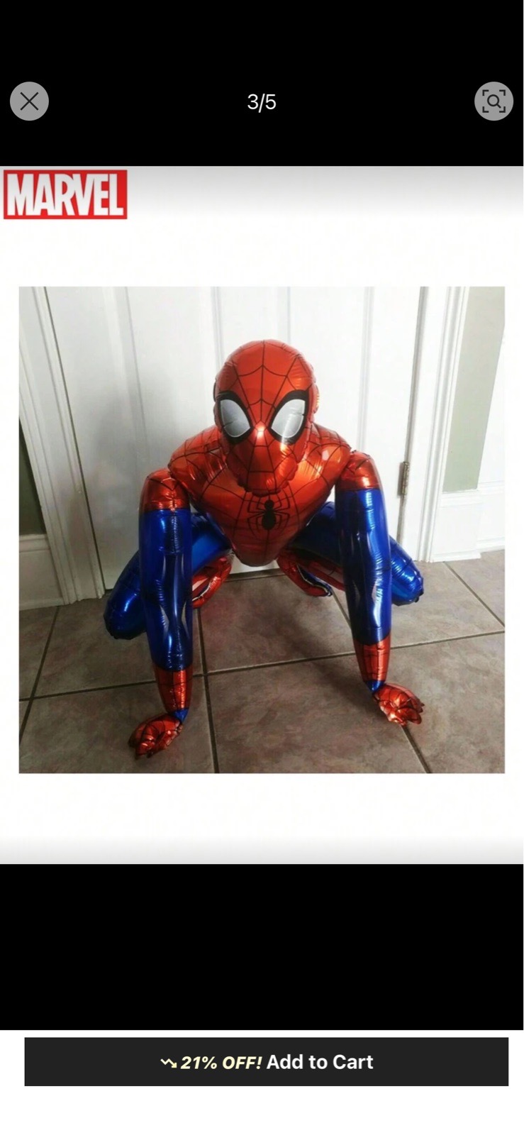 Spider-Man balloon £3.50