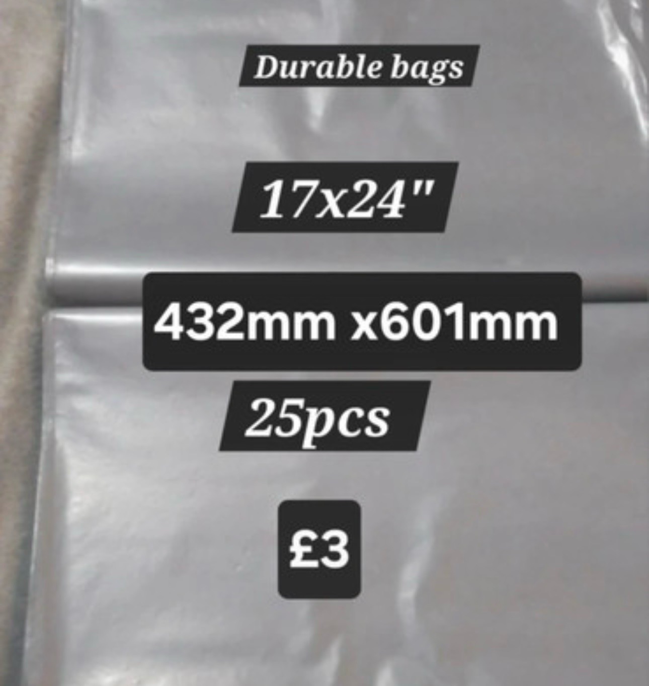 25 x XL mailing bags 17 x 24 inch £3