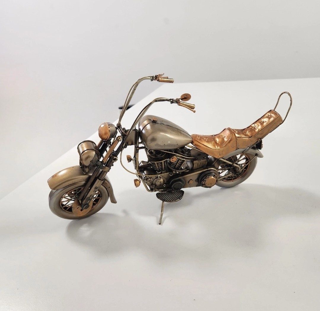 New Easy Rider Chopper USA Motorcycle - Polished Metal - 39cm