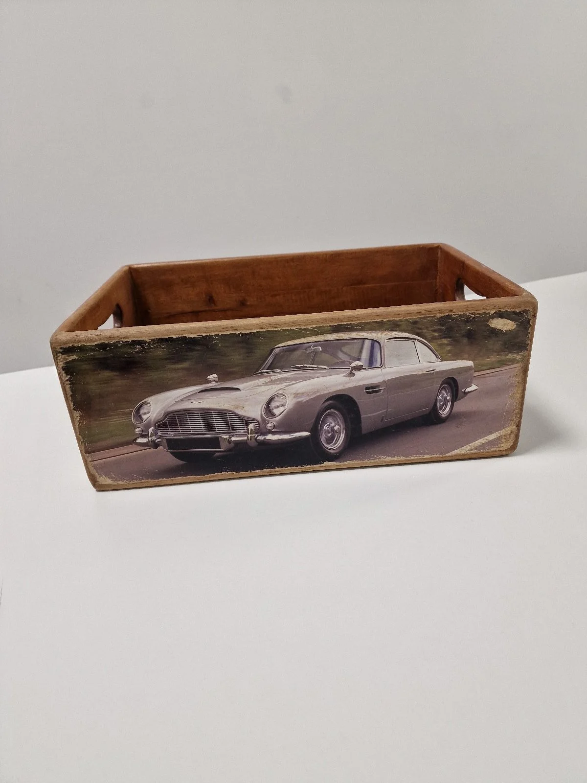 New Extra Large Vintage Aston Martin Wooden Storage Box