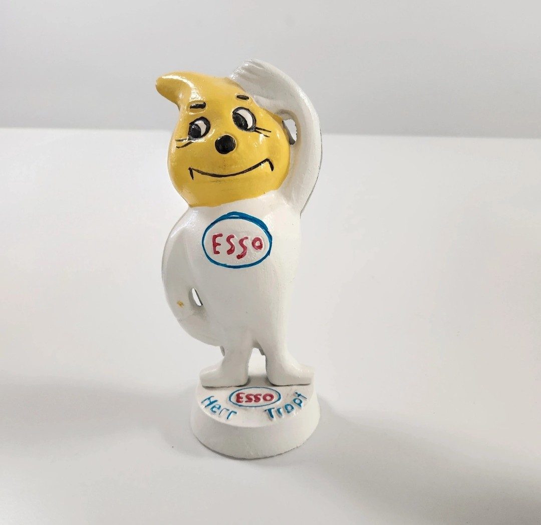 New Reproduction Esso Oil Drip Boy Cast Iron Money Box – Vintage Garage Collectable