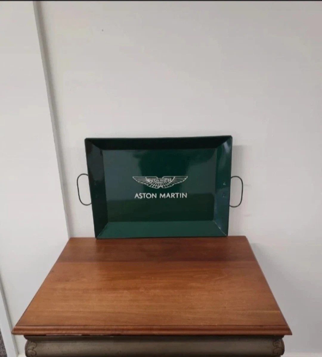 Aston Martin Green Metal Serving Tray 57 x 36 x 05cm