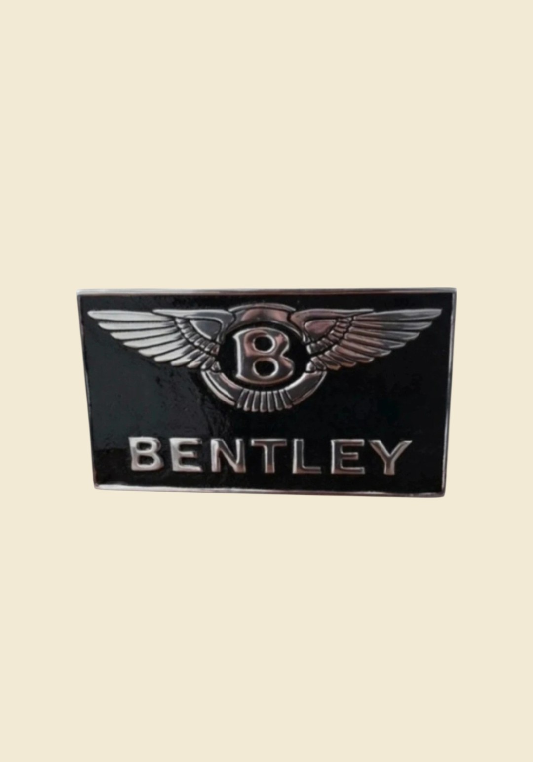 New Reproduction Aluminum Bentley Wall Sign 30 x 17cm Black,Silver