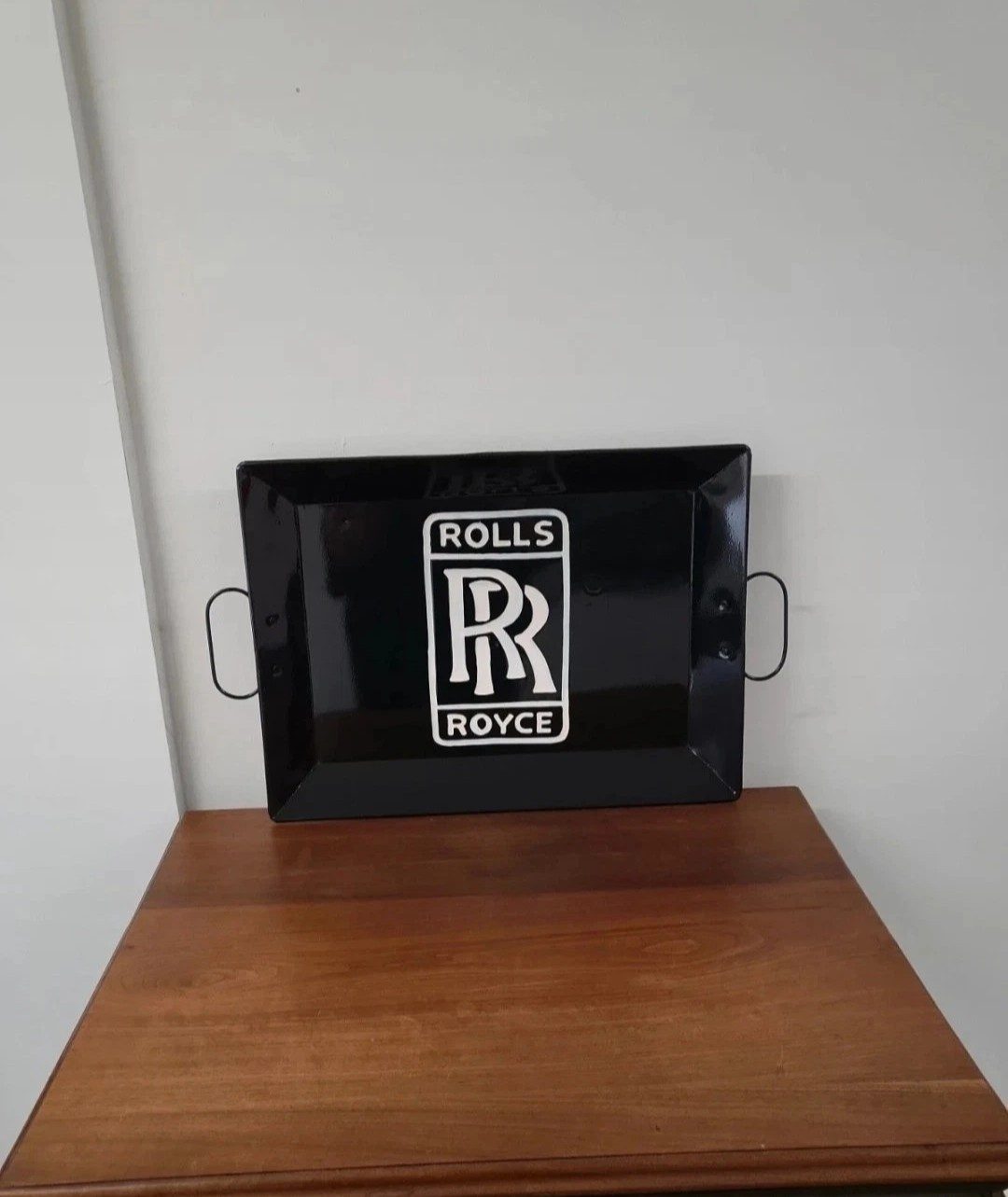 New Rolls Royce Black Metal Serving Tray 57 x 36 x 05cm