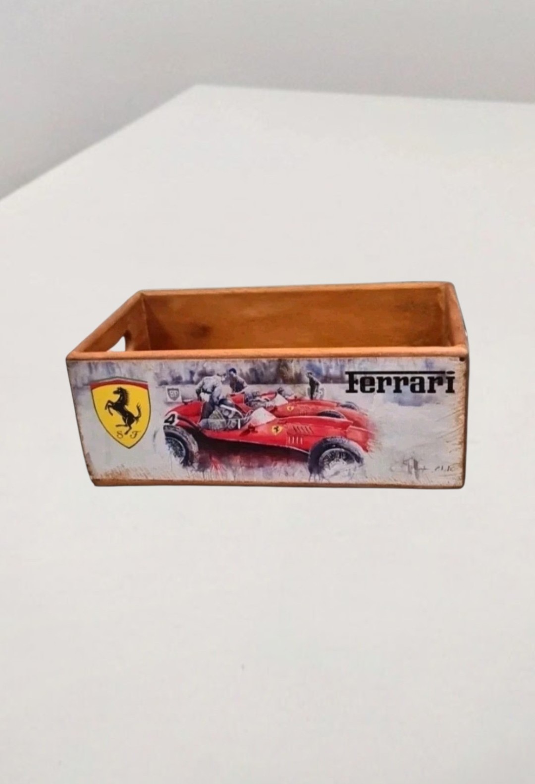 Large Ferrari Storage Wooden Crate 30.2cmx17.3cmx12cm