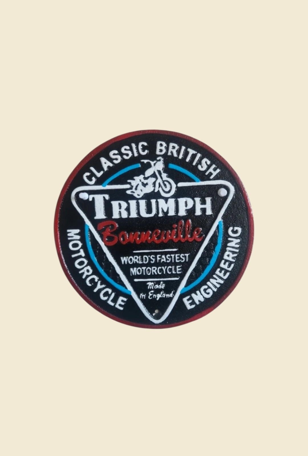 New Reproduction Cast Iron Triumph Bonneville Sign