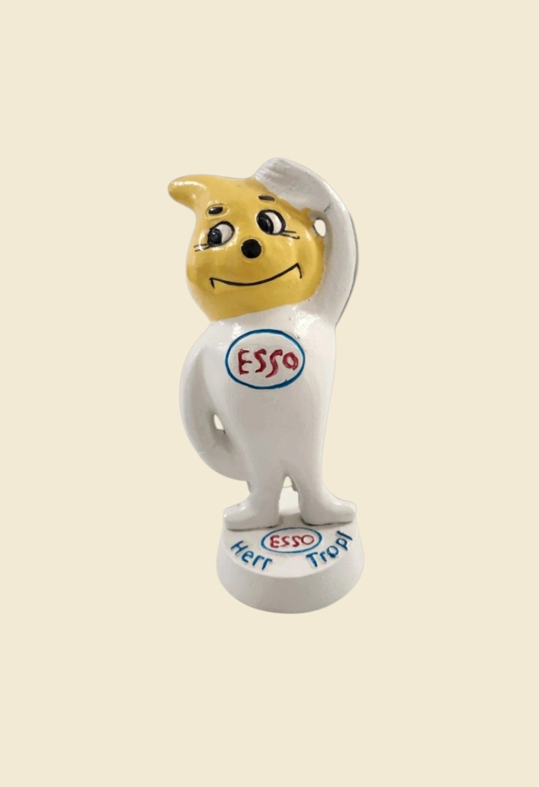 Cosmetic Damage Reproduction Cast Iron Esso Oil Drop Boy Money Box 25cm