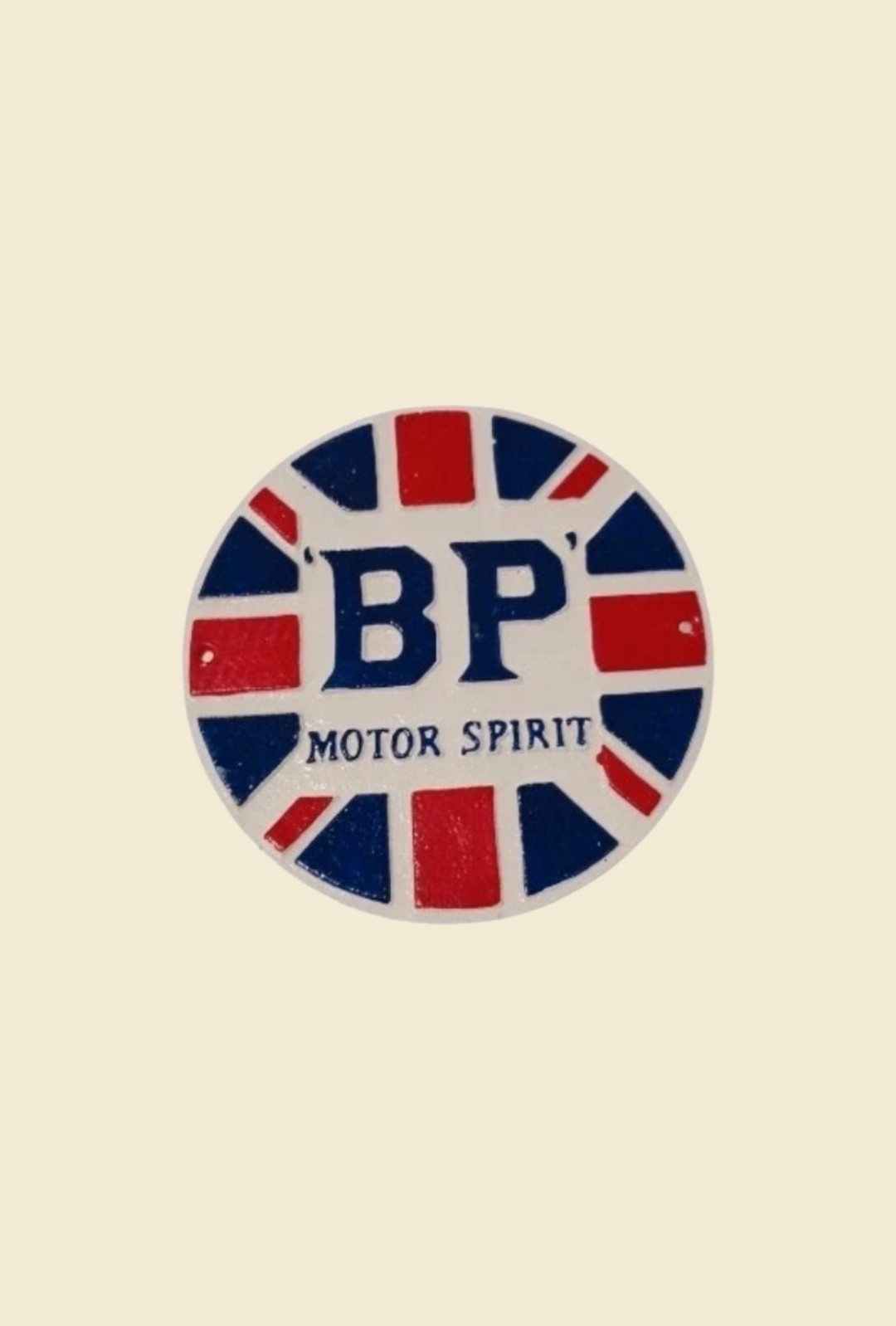New Cast Iron BP Motor Spirit Sign - Man Cave / Automobilia Plaque Decor 🇬🇧🔥