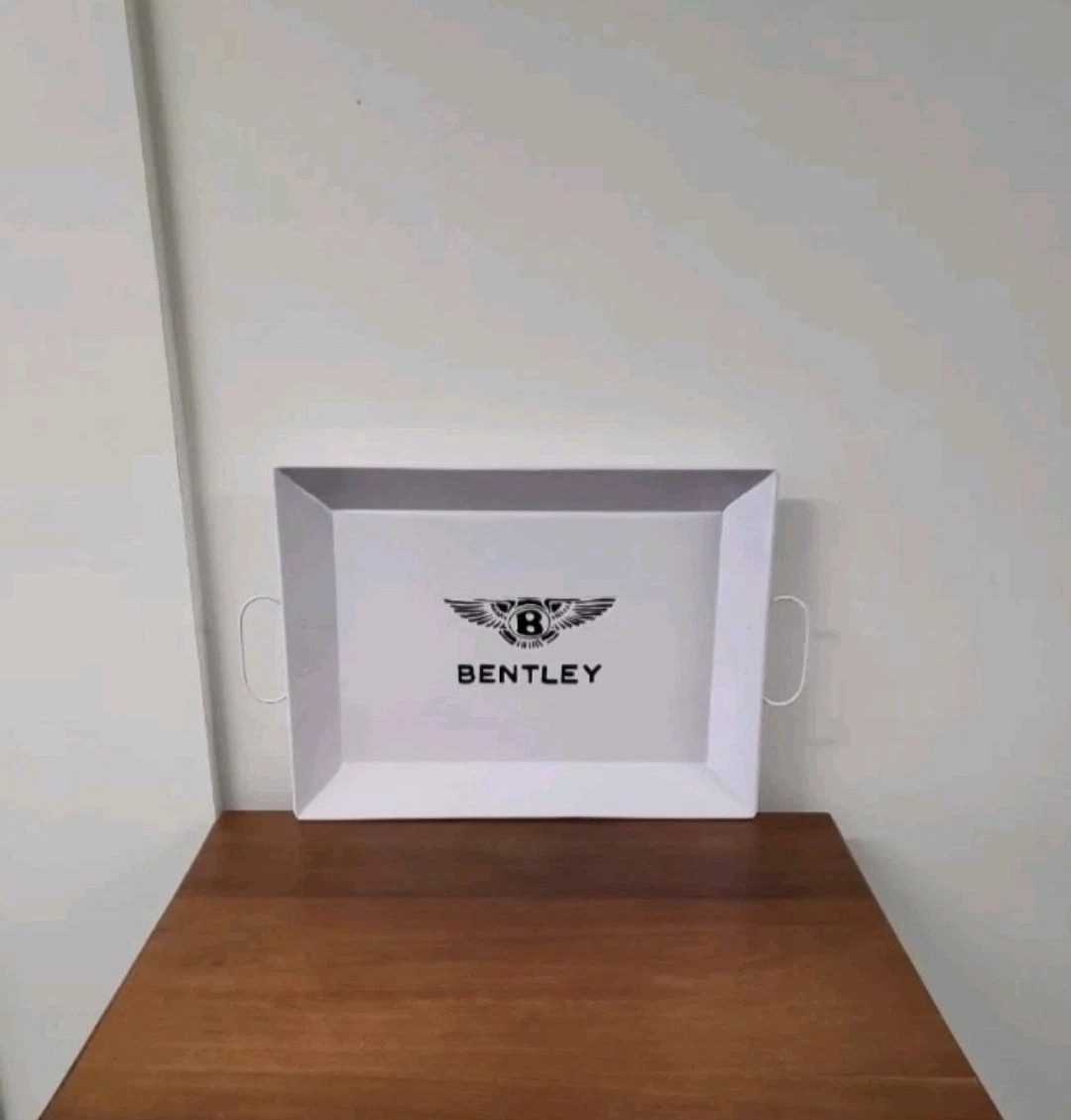 New Bentley White Metal Serving Tray 57 x 36 x 05cm