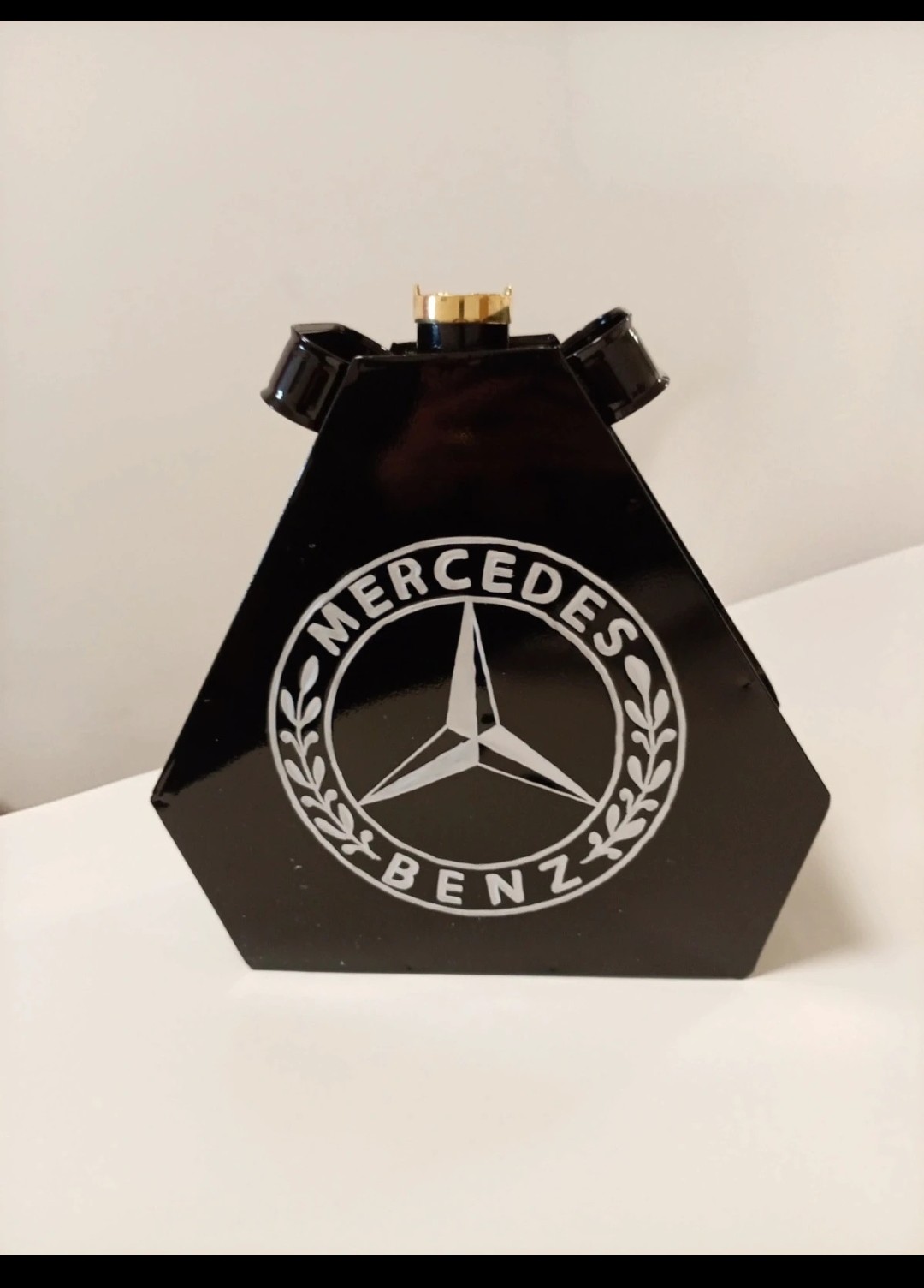New Reproduction Mercedes Benz Black Triangle Petrol Can Decorative Metal Garage