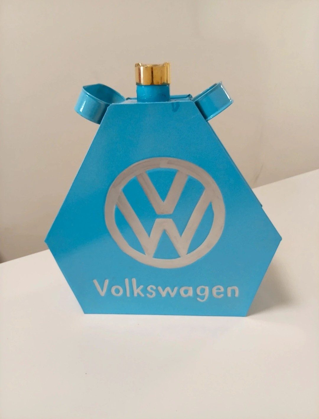 Cosmetic Damage Volkswagen Blue Petrol Can – Retro VW Garage, Man Cave & Workshop Decor