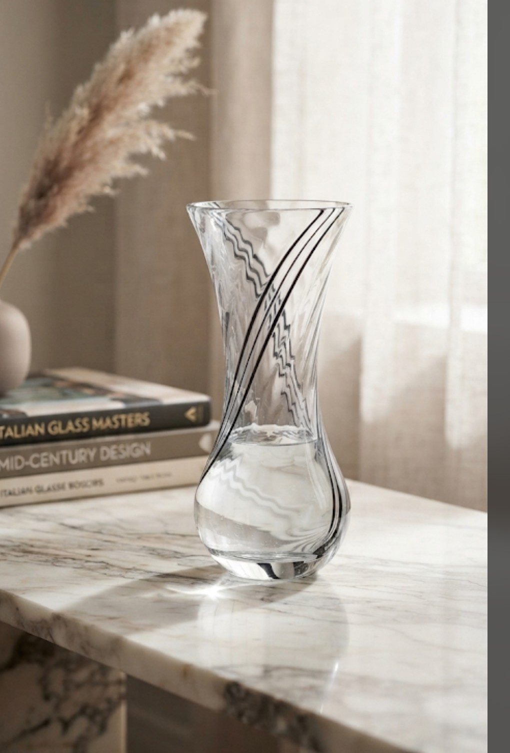 Caithness Midnight Flamenco Swirl Vase – Handcrafted Art Glass Decor – Perfect Gift for Any Occasion