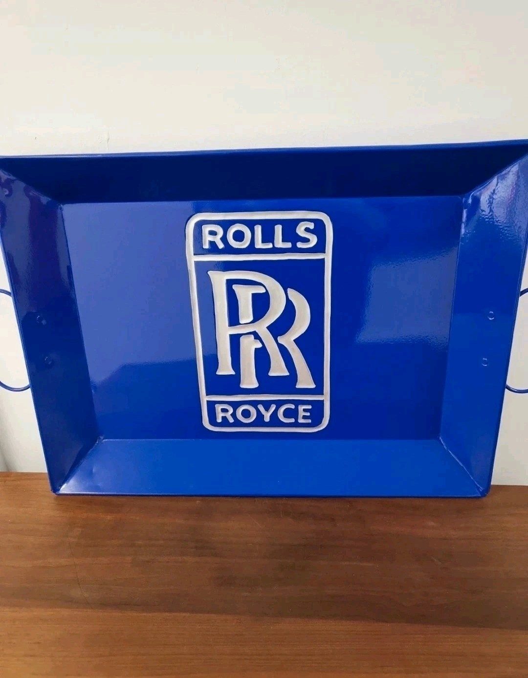 New Rolls Royce Blue Metal Serving Tray 57 x 36 x 05cmq