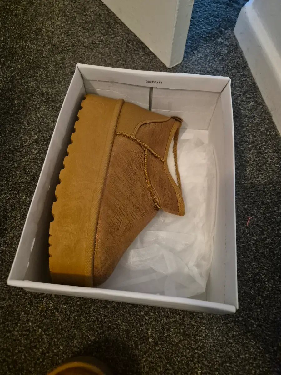 brown glitter boots