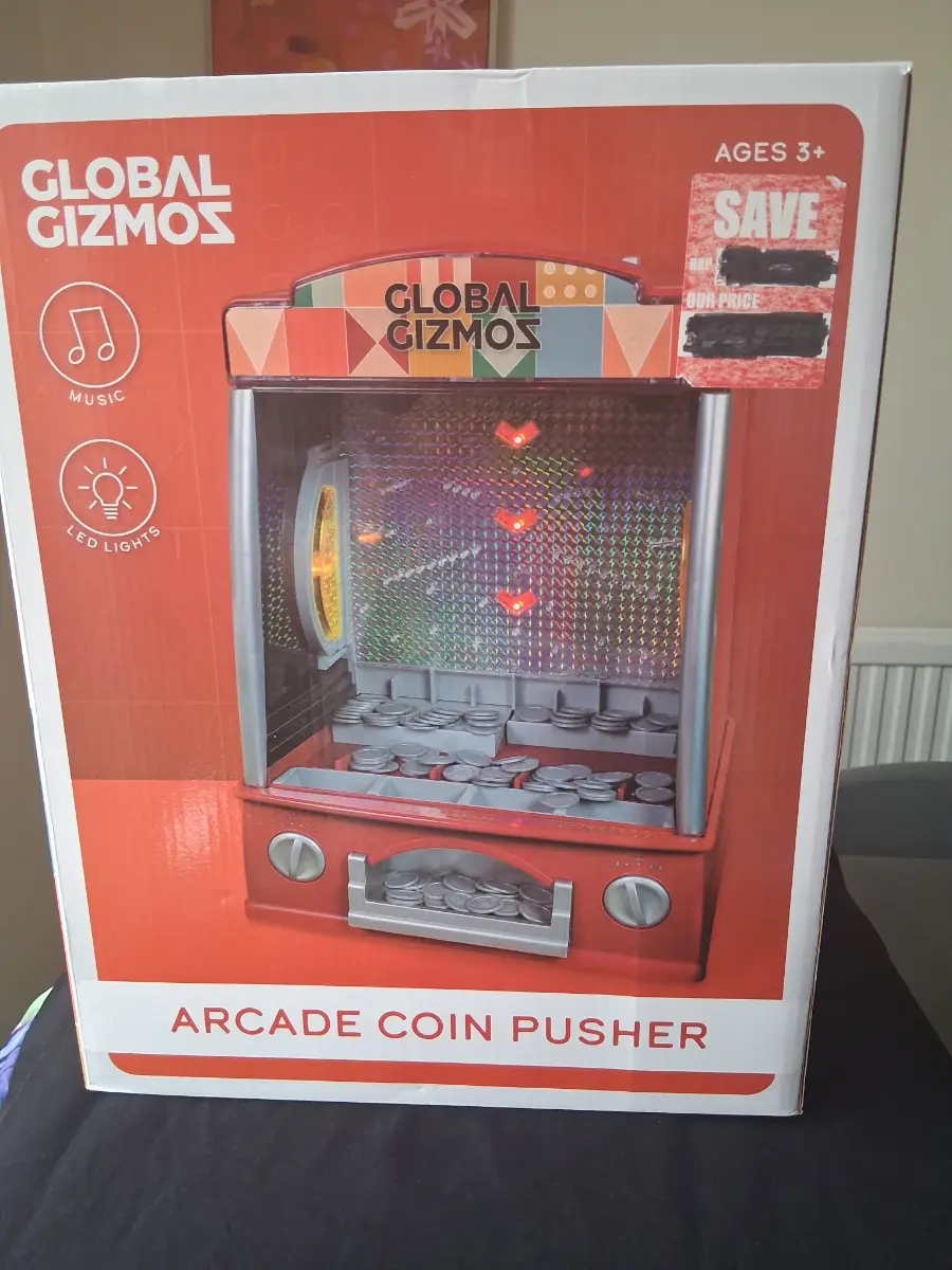 Global Gizmos Arcade Coin Pusher – Brand New in Box