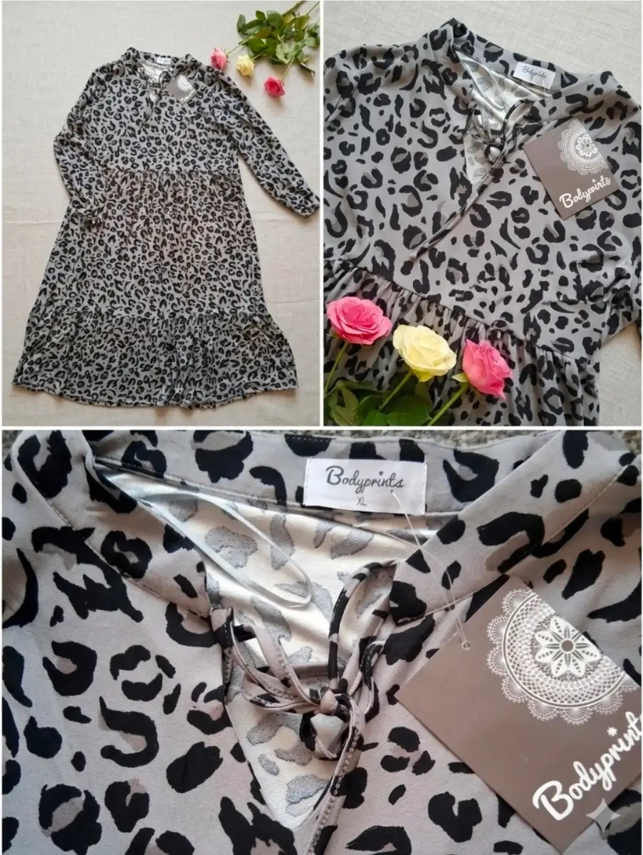 Bodyprints Leopard Print Dress – XL – New with Tags
