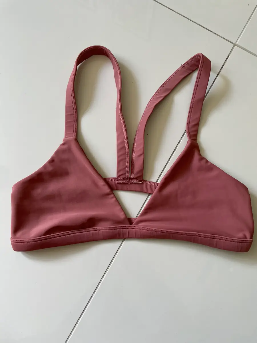 Mikoh Brown Cut Out Strappy Triangle Bikini Top, Size XL