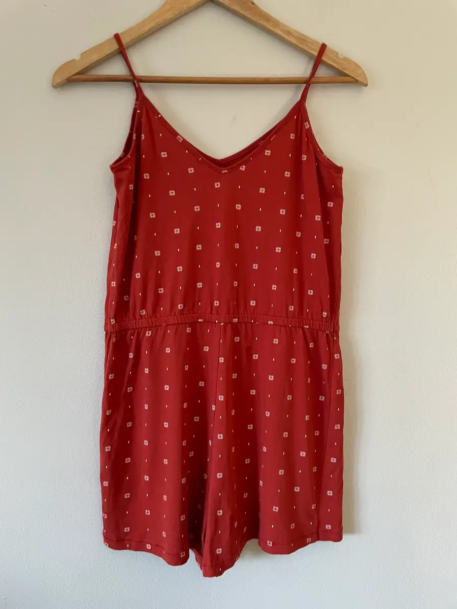 New Look Orange Geometric Adjustable, Pockets, 100% Cotton, Size 10