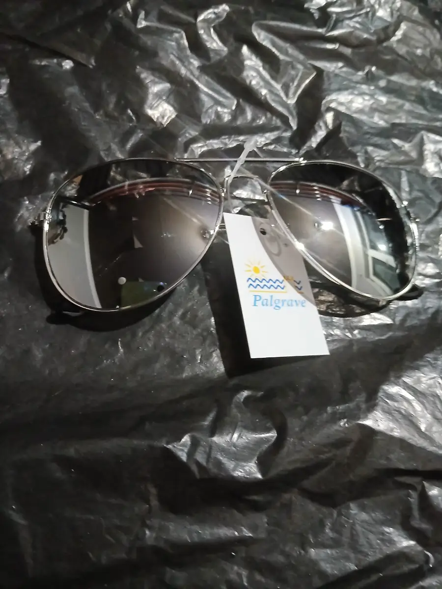 Brand New Palgrave Silver Aviator Sunglasses - Classic Mirrored Metal Frame BNWT
