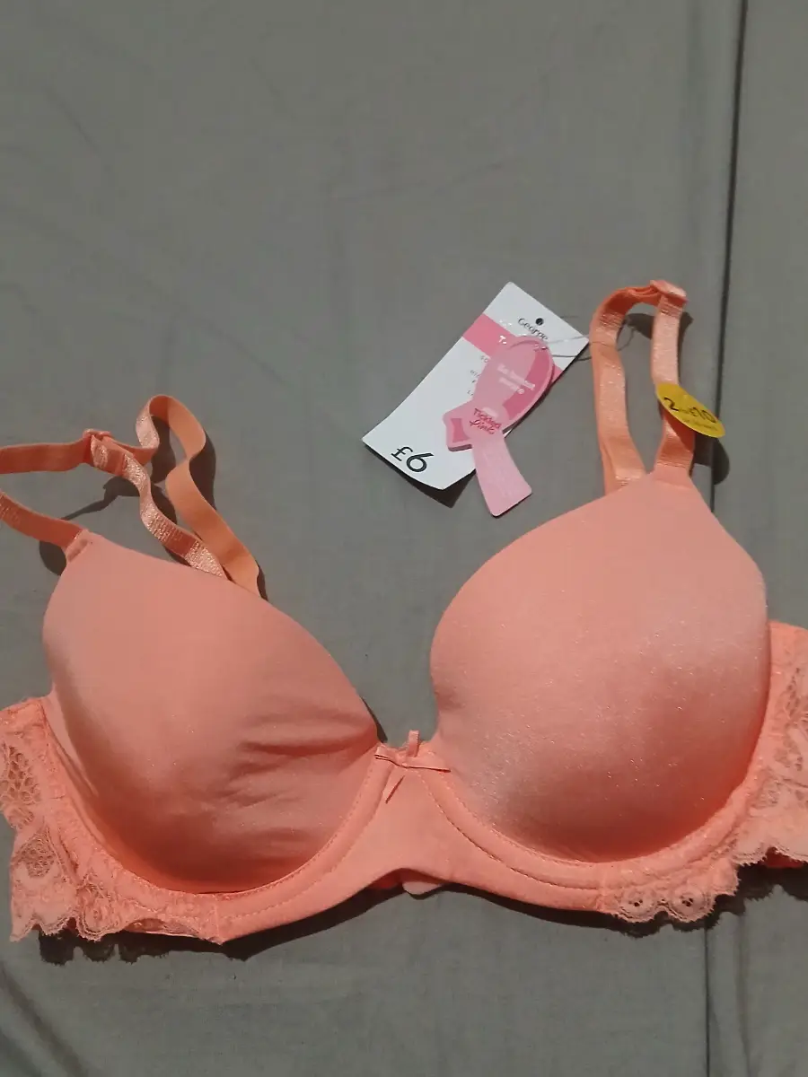 Brand New George 'Tickled Pink' Underwired Padded Bra 30C