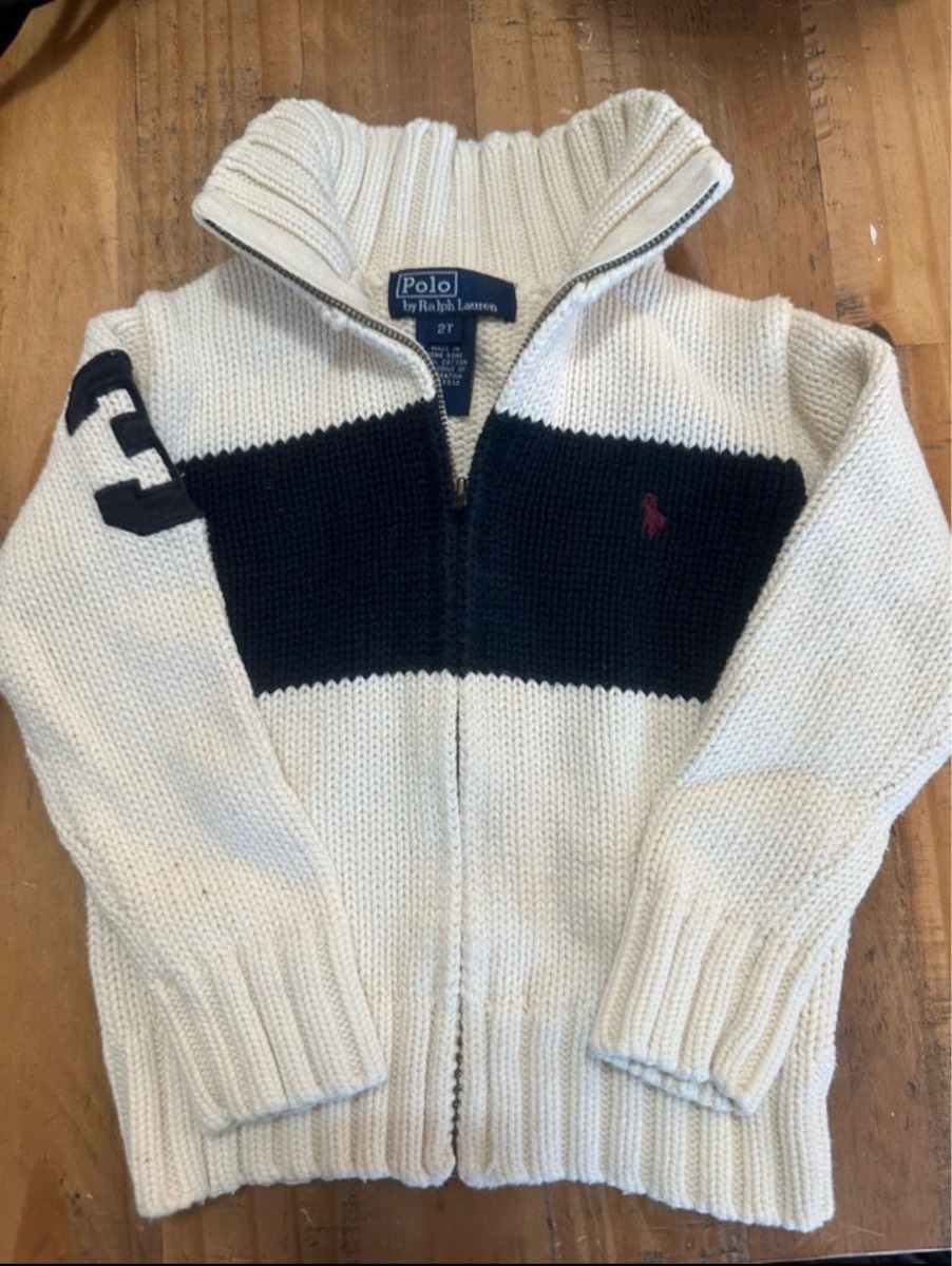 Vintage Polo by Ralph Lauren zip up cardigan age 2