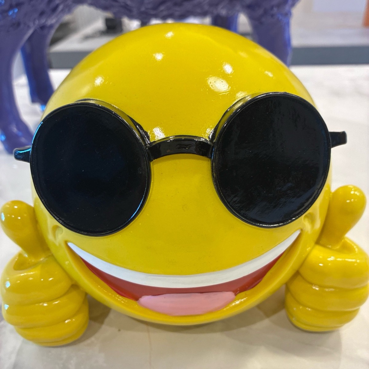 Resin emoji with sunglasses