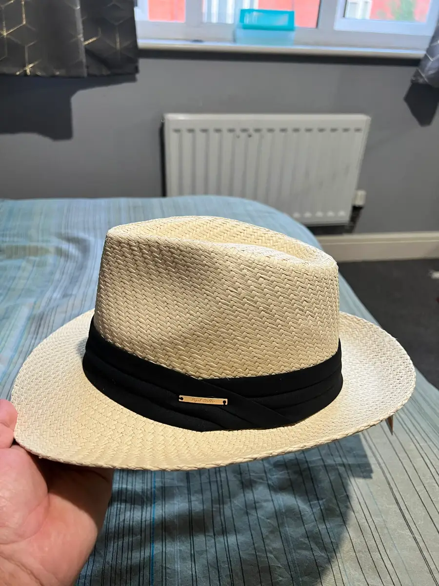 Premium White Straw Fedora Hat
