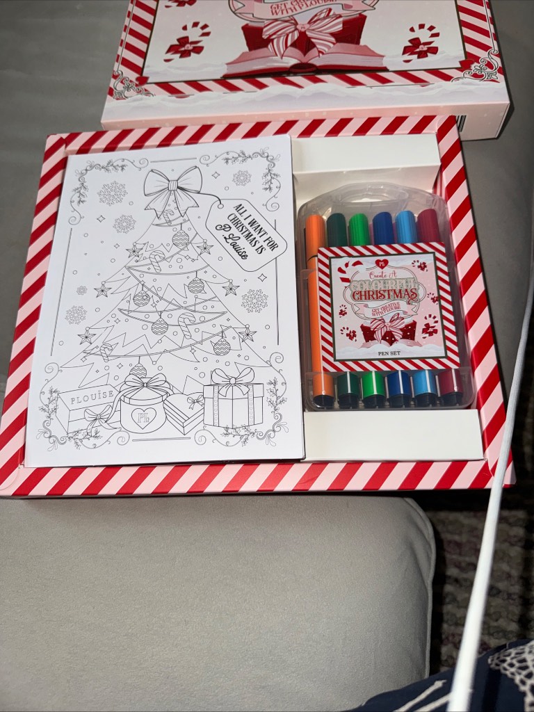 PLouise Christmas colouring set in a box
