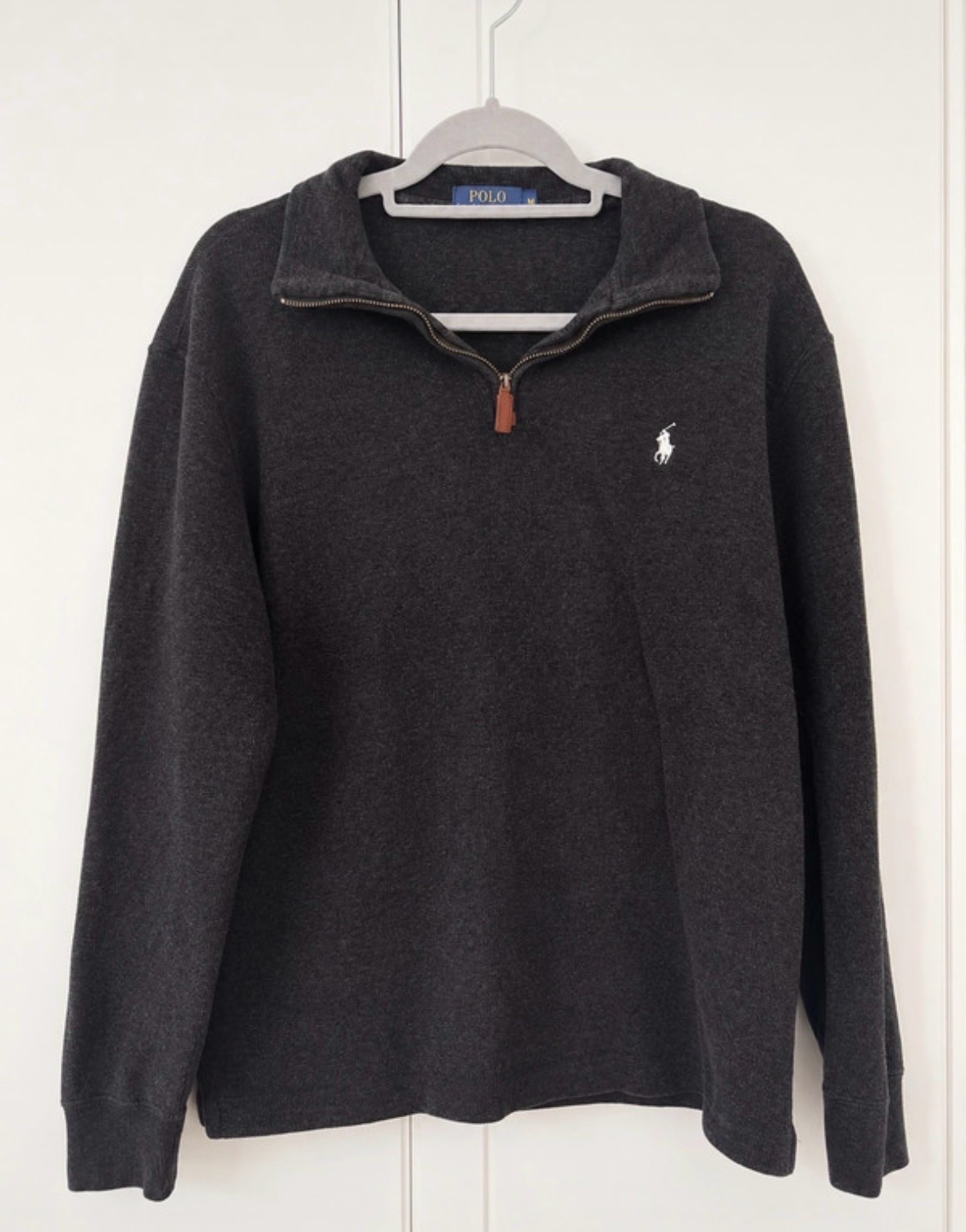 Ralph Lauren quarter zip jumper – grey