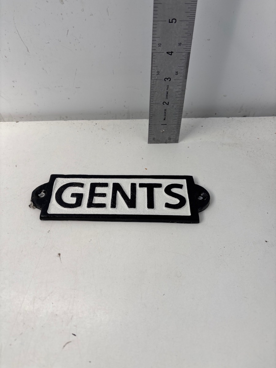 Cast iron sign
