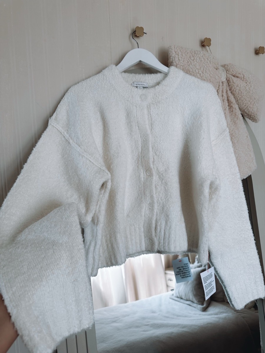 Topshop chunky boucle cardigan