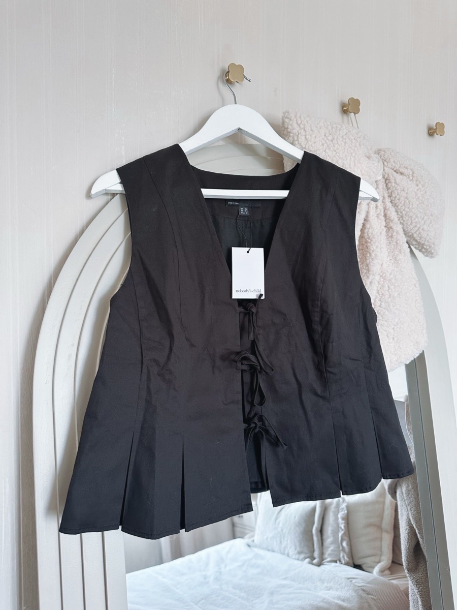 Nobody’s Child £69 cotton tie front waistcoat