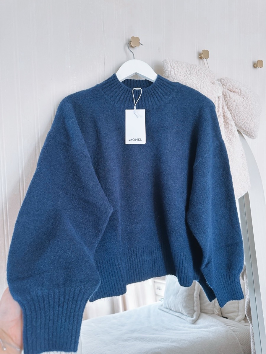 Monki blue turtleneck jumper
