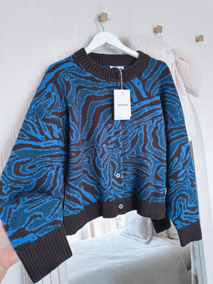 Topshop print cardigan