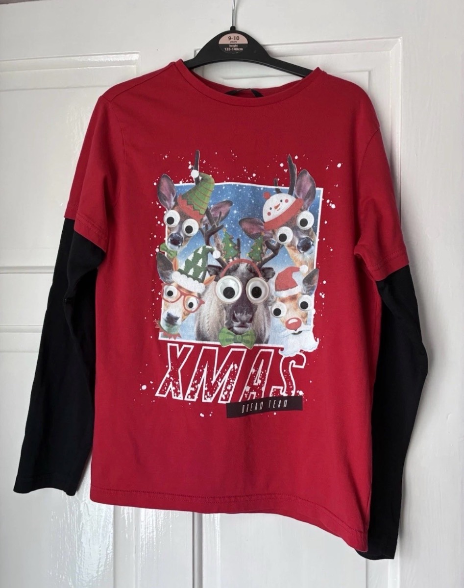 Asda George Boys Christmas T-shirtAge 10-11