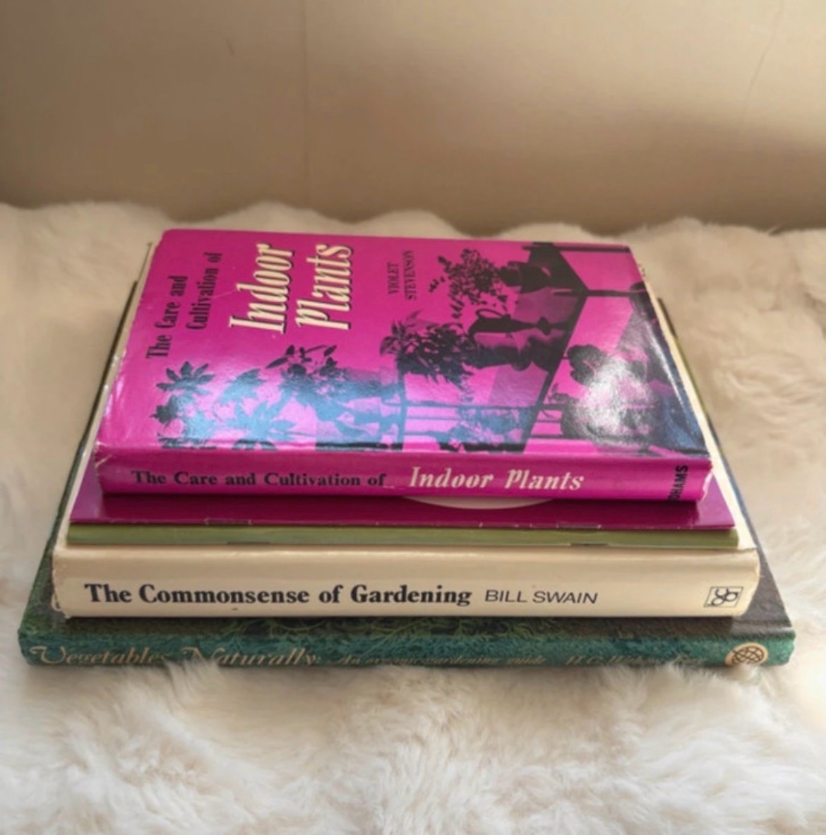 Vintage Gardening Book Bundle Indoor Plants Violet Stevenson Bill Swain Organic