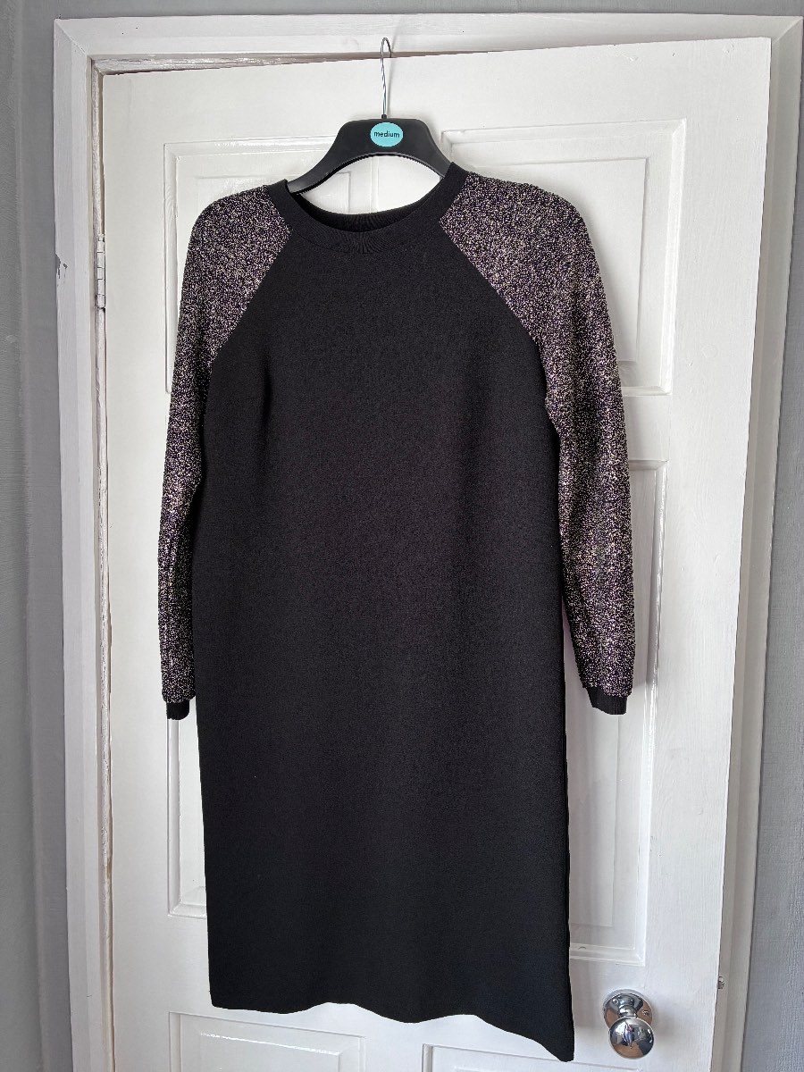 M&S Collection Black And GoldDress Size 8