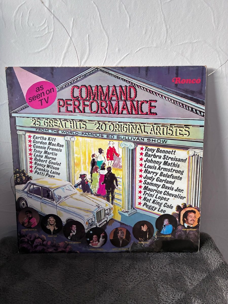 Command Performance Vinyl LP 1973 Ronco MSD 2005 25 Great Hits Ed Sullivan Show