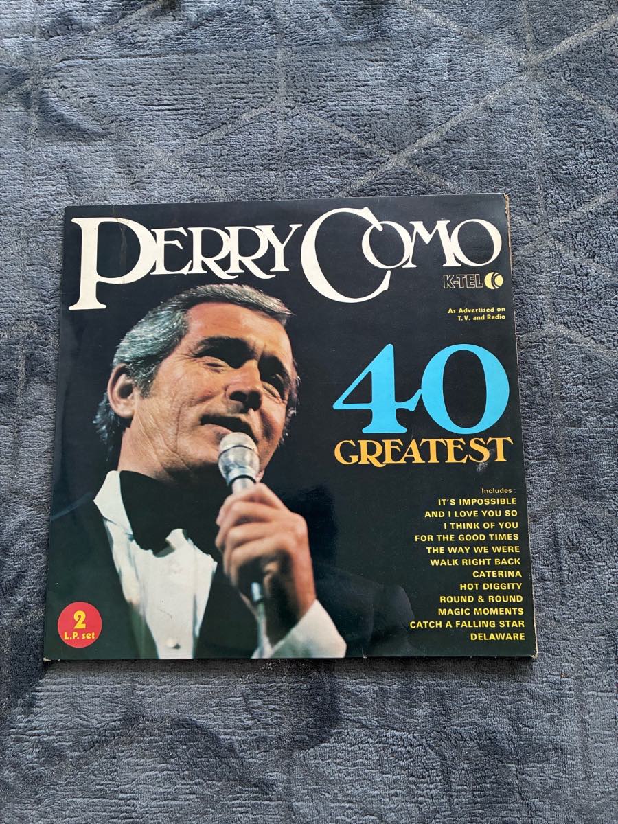 Perry Como – 40 Greatest Hits Double Vinyl LP (K-Tel, 1975)