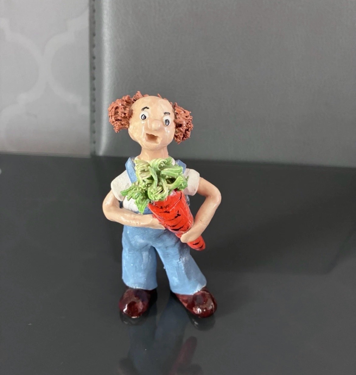 Vintage Hand-Painted Gardener Figurine with Carrot 🥕